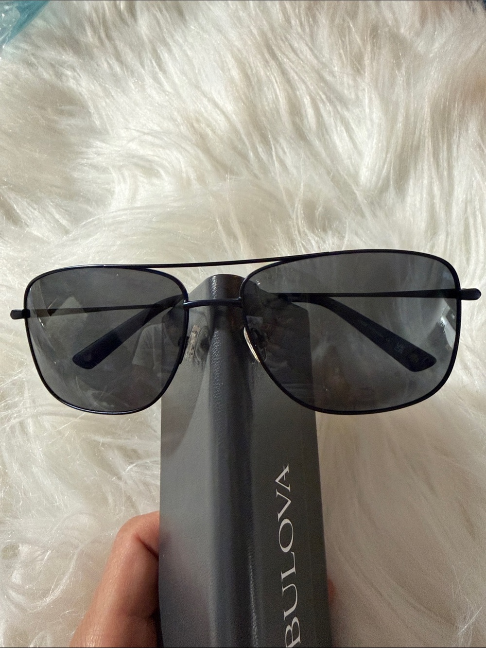 New Bulova Matte Blue Navigator Sunglasses Unisex 9G1011 62-16-148 - Picture 4 of 5